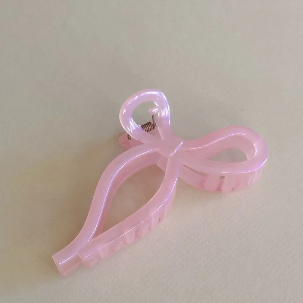 Pink Bow Hair Clip K22